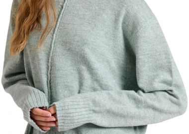 Μπλούζα Μακρυμάνικη Funky Buddha Relaxed Fit Με Στρογγυλή Λαιμόκοψη FBL010-122-09-SAGE Γυναικείο - Funky Buddha - 