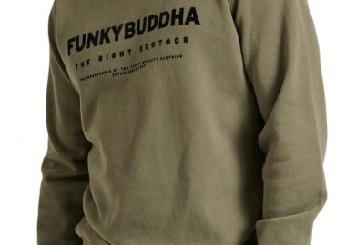 Μπλούζα Μακρυμάνικη Funky Buddha Relaxed Fit Με Τύπωμα FBM010-004-06-CEMENT Ανδρικό - Funky Buddha - 
