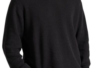 Μπλούζα Μακρυμάνικη Funky Buddha Relaxed Fit Πλεκτή FBM010-015-09-BLACK MEL Ανδρικό - Funky Buddha - 