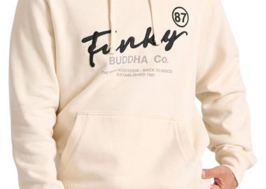 Μπλούζα Μακρυμάνικη Funky Buddha Relaxed Fit With Embroidery On The Chest FBM010-013-06-CHALK Ανδρικό - Funky Buddha - 