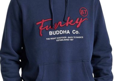 Μπλούζα Μακρυμάνικη Funky Buddha Relaxed Fit With Embroidery On The Chest FBM010-013-06-NAVY Ανδρικό - Funky Buddha - 