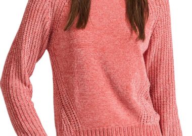 Μπλούζα Μακρυμάνικη Funky Buddha Σενίλ Με Στρογγυλή Λαιμόκοψη FBL010-111-09-MINERAL RED Γυναικείο - Funky Buddha - 