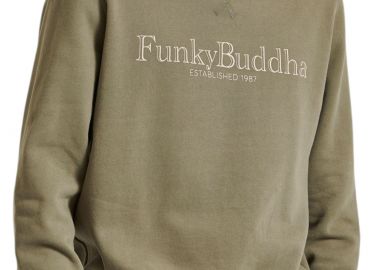 Μπλούζα Μακρυμάνικη Funky Buddha With Branded Chest Print FBM010-007-06-CEMENT Ανδρικό - Funky Buddha - 