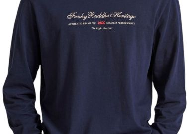 Μπλούζα Μακρυμάνικη Funky Buddha With Embroidered Logo FBM010-006-07-NAVY Ανδρικό - Funky Buddha - 