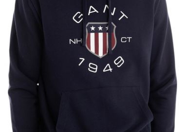 Μπλούζα Μακρυμάνικη Gant Φούτερ Hoodie 2015087-433-EVENING BLUE Ανδρικό - Gant - 