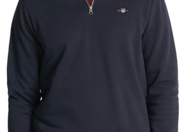 Μπλούζα Μακρυμάνικη Gant Reg Shield Half Zip 2008005-433-EVENING BLUE Ανδρικό - Gant - 