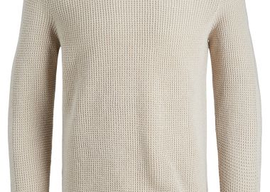 Μπλούζα Μακρυμάνικη Jack & Jones Jcoblack Knit Bf 12245216-Moonbeam Ανδρικό - Jack & Jones - 