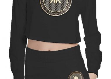 Μπλούζα Μακρυμάνικη Kendal + Kylie Art Patch Cropped Top KKW3711602-BLACK Γυναικείο - Kendal + Kylie - 