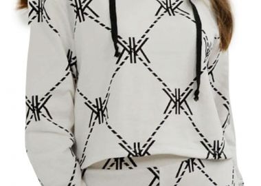 Μπλούζα Μακρυμάνικη Kendal + Kylie Net Cropped Hoody KKW3611633-OFF WHITE Γυναικείο - Kendal + Kylie - 