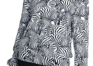 Μπλούζα Μακρυμάνικη Kendal + Kylie Zebra B&W Classic College KKW3711653-ZEBRA Γυναικείο - Kendal + Kylie - 