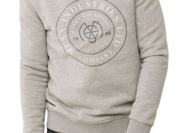 Μπλούζα Μακρυμάνικη Mexx Crew Neck With Print TU1832026-01M-Grey Melee Ανδρικό - Mexx - 