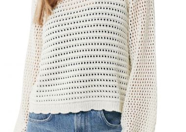 Μπλούζα Μακρυμάνικη Mexx Open knit pullover MF006603141W-Off White Γυναικείο - Mexx - 
