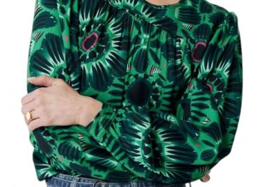 Μπλούζα Μακρυμάνικη Mexx Printed With Puff Sleeves And Shoulderpleats XC0418036W-Bright Green Γυναικείο - Mexx - 