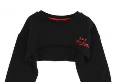 Μπλούζα Μακρυμάνικη Monnalisa Φούτερ Mini Super Short Te 498617PQ 8748-0050 Κορίτσι - Monnalisa - 