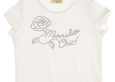 Μπλούζα Μακρυμάνικη Monnalisa Scritta Strass 716603AC 6201-0001 Κορίτσι - Monnalisa - 