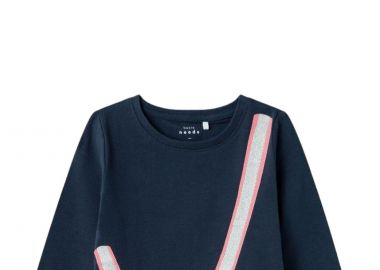 Μπλούζα Μακρυμάνικη Name It Nmfvix 13224958-Dark Sapphire - Bag Κορίτσι - Name It - 