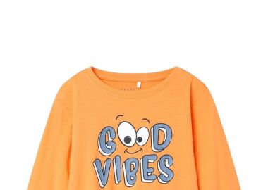 Μπλούζα Μακρυμάνικη Name It Nmmvagno 13224977-Bird of Paradise - Good Vibes Αγόρι - Name It - 