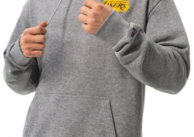 Μπλούζα Μακρυμάνικη New Era Los Angeles Lakers Half Logo Oversized Hoody 60284624-030 Ανδρικό - New Era - 