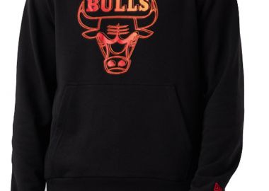 Μπλούζα Μακρυμάνικη New Era NBA Neon Fade Chicago Bulls Με Κουκούλα 60284692-001 Ανδρικό - New Era - 