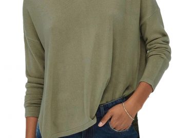 Μπλούζα Μακρυμάνικη Only Onlamalia V Neck 15219642-Mermaid Γυναικείο - Only - 