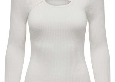 Μπλούζα Μακρυμάνικη Only Onlashley Peakaboo O-Neck 15300390-Cloud Dancer Γυναικείο - Only - 