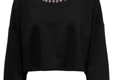 Μπλούζα Μακρυμάνικη Only Onlrhine Bling O-Neck 15304120-Black Γυναικείο - Only - 