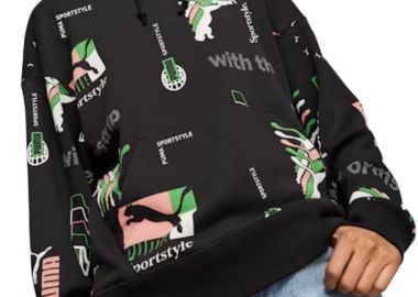 Μπλούζα Μακρυμάνικη Puma Classics Brand Love AOP Hoodie TR 621385-01 Γυναικείο - Puma - 