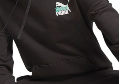 Μπλούζα Μακρυμάνικη Puma Classics Super Puma Graphic Hoodie TR 621309-01 Ανδρικό - Puma - 