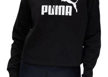 Μπλούζα Μακρυμάνικη Puma Ess Cropped Logo Hoodie Fl 586869-01 Γυναικείο - Puma - 