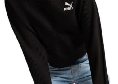 Μπλούζα Μακρυμάνικη Puma T7 Knitted V-Neck Crew 627471-01 Γυναικείο - Puma - 