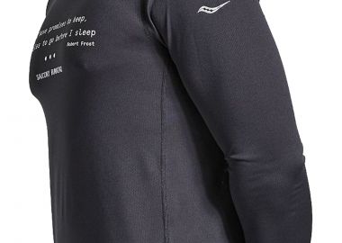 Μπλούζα Μακρυμάνικη Saucony Stopwatch Graphic SAM800311-BKA2 Ανδρικό - Saucony - 