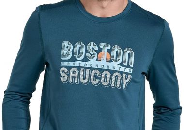 Μπλούζα Μακρυμάνικη Saucony Stopwatch Graphic SAM800311-LNA2 Ανδρικό - Saucony - 