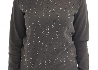 Μπλούζα Μακρυμάνικη Silvian Heach Χάντρες Σε Όλη Την Επιφάνεια CVA14347FE-PIOMBO Γυναικείο - Silvian Heach - 