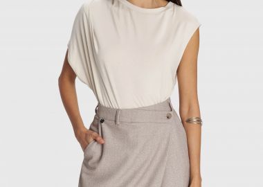 Μπλούζα με ασύμμετρα μανίκια - 5206179027007 -  - 