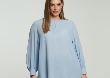 Μπλούζα με cut-out λεπτομέρεια στη λαιμόκοψη - MAT FASHION - 