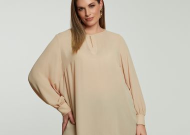 Μπλούζα με cut-out λεπτομέρεια στη λαιμόκοψη - MAT FASHION - 