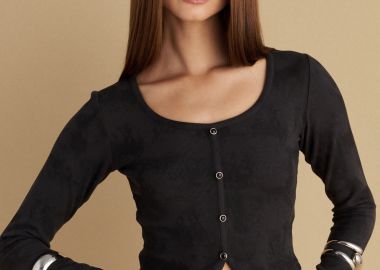 Μπλούζα με διακοσμητικά κουμπιά - 5206179019668 -  - 