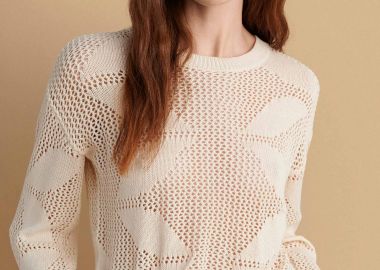 Μπλούζα με διάτρητη πλέξη - 5206634964083 -  - 