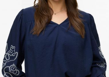 Μπλούζα με φουσκωτά μανίκια με κέντημα VERO MODA -  - 