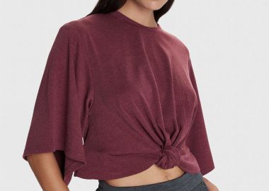 Μπλούζα με κόμπο μπροστά - 5206634976222 -  - 