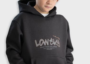 Μπλούζα με κουκούλα - ΜΑΥΡΟ 13-125007-5 - energiers - 