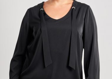 Μπλούζα με μανσέτες και γραβάτα -  - 