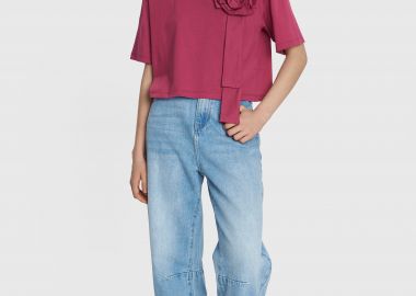 Μπλούζα με μπουτονιέρα - 5206634959324 -  - 