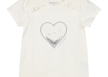 Μπλούζα με παγιέτες για κορίτσι - Εκρού 15-225321-5 - energiers - 