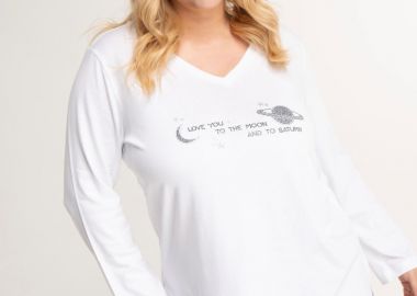 Μπλούζα με στρας τύπωμα 'Love You