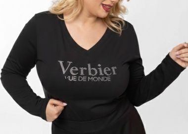 Μπλούζα με στρας τύπωμα 'Verbier