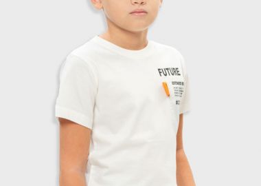 Μπλούζα με τύπωμα για αγόρι - Εκρού 13-225041-5 - energiers - 