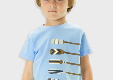 Μπλούζα με τύπωμα για αγόρι - ΓΑΛΑΖΙΟ 12-225124-5 - energiers - 