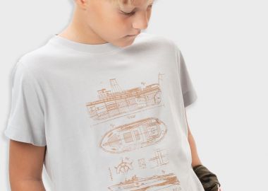 Μπλούζα με τύπωμα για αγόρι - ΓΚΡΙ 13-225022-5 - energiers - 