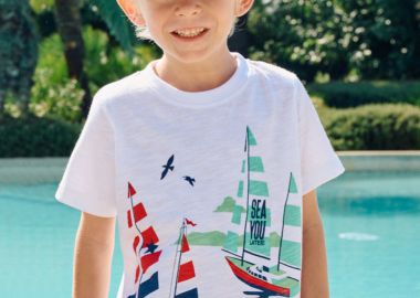 Μπλούζα με τύπωμα για αγόρι - Λευκό 12-225120-5 - energiers - 